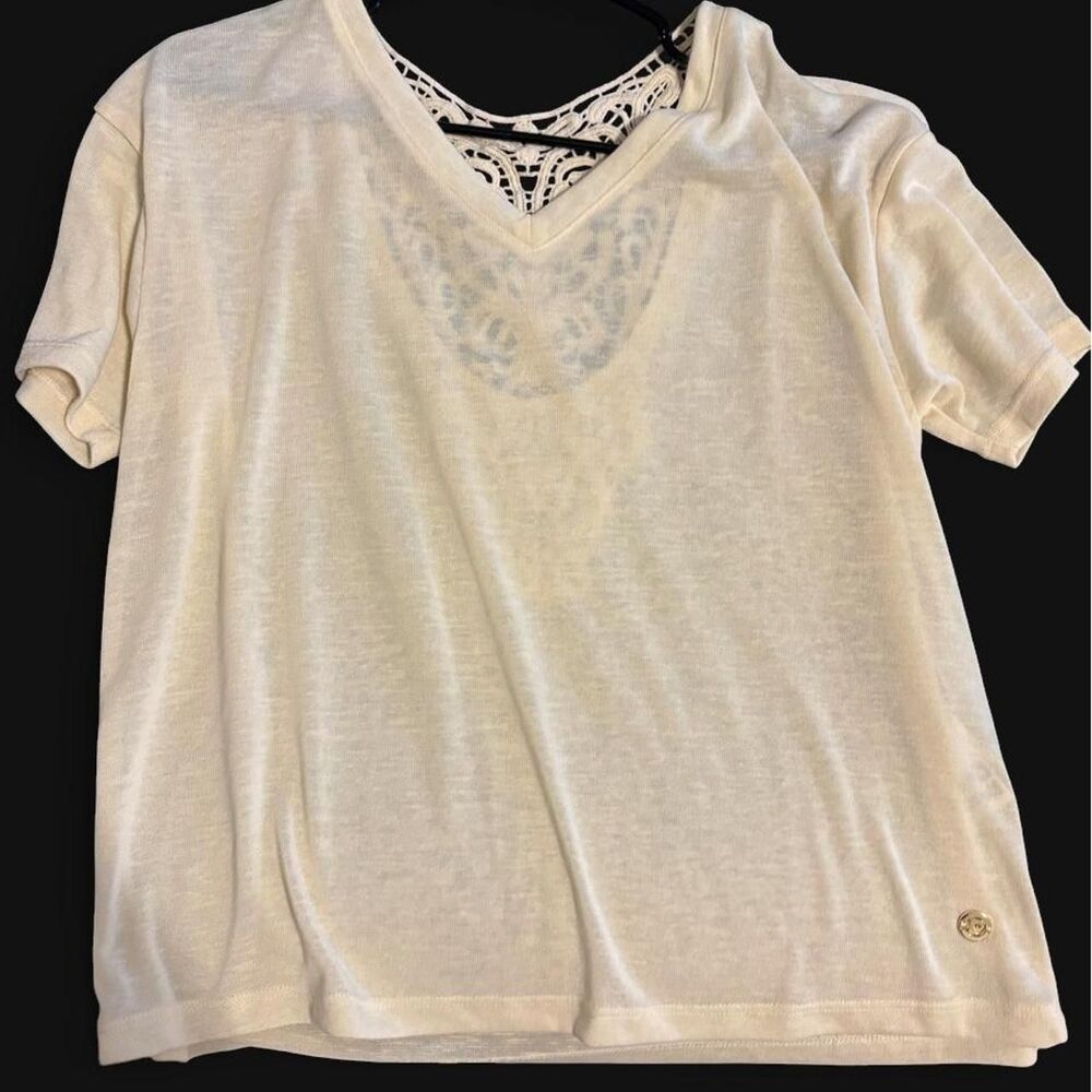 Pierre-cardin Women's White and Cream Blouse